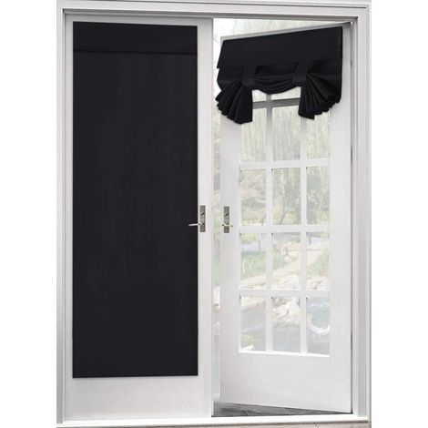Blackout Curtain for French Doors - Thermal Insulated Blackout Glass Door Curtain Panel Tricia Curtain for Door Window Curtains, 1 Panel, 26 x 68 Inches, Burgundy