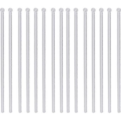 Lot de 50 pilons à cocktail transparents à tête ronde en plastique, bâtonnets mélangeurs pour cocktails.-18.10X1.00X1.00CM (1/3)