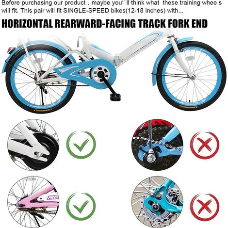 Paar 12 Zoll 20 Zoll Kinderstützräder Universelle Kindersicherheits-Stützräder Fahrradstabilisatoren (1/5)