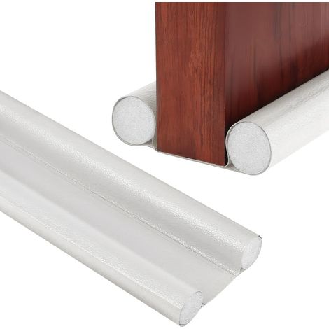 Doppelseitiger Zugluftstopper 96 cm - Doppelseitiger Zugluftstopper, Dichtungsstreifen, verstellbarer und schalldichter Fensterboden (weiß)