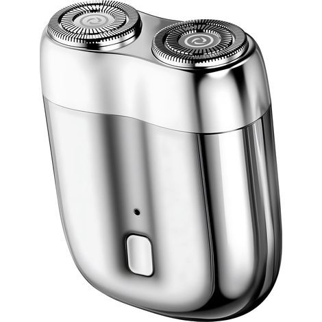 Rasoir Électrique Homme - 1 Pièce - Acier Inoxydable - Moteur 7000 tr/min - Voyage et Bureau - Argenté (1/5)