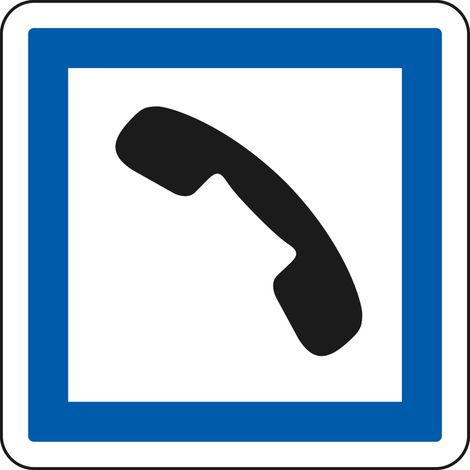 Panneau Indication CE2b – Cabine téléphonique publique – Gamme ECOLIGN – Classe 1 – 500 mm (1/5)