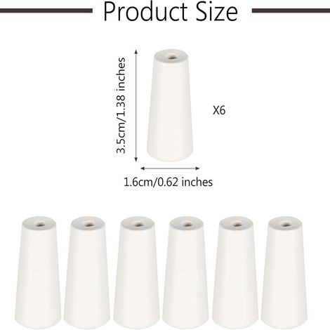 Ensemble de 6 pièces comprenant une horloge en bois blanc et des accessoires pour rideaux (1/5)