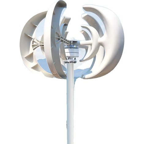 Aerogenerador vertical, generación de energía eficiente, diseño duradero, con controlador MPPT, 5000 W, 24 V (1/2)