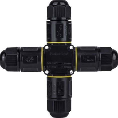 Connecteur de câble étanche IP68 4 voies 2 broches/3 broches/4 broches, pour boîte de jonction externe avec câble ∅6-11 mm, 1 paquet (4 broches)