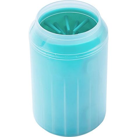 Nettoyeur de pattes pour chien vert, taille M, brosse de lavage des coussinets, accessoire de toilettage canin, dispositif de nettoyage des pieds, moule à friction, bleu non, vert, moyen. (1/3)