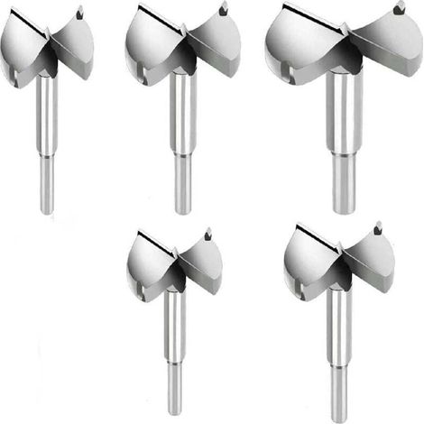 5 PCS Mèches Bois, Fraise à Bois, φ35mm 40mm 45mm 50mm 60mm forets en alliages de haute qualité pour faire la décoration, les meubles et DIY (1/3)