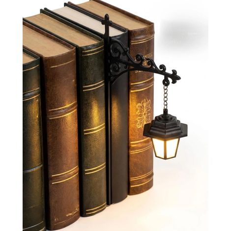 Vintage-Bücherregallampe aus Holz – Warmes Umgebungslicht, 2-in-1-Design für Bücher – Laterne1 (1/4)