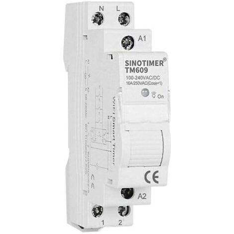 100 240v Ac/dc Wifi Smart Timer Switch 16a Télécommande par Tuya App (1/2)