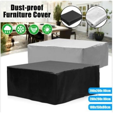 Housse de protection impermable pour baignoire spa anti-poussire protection contre feuilles pour meubles dextrieur noir (1/4)