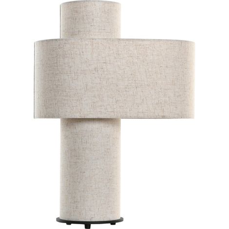 Lampara Sobremesa Algodon Metal 40X23X60 Crudo (1/5)