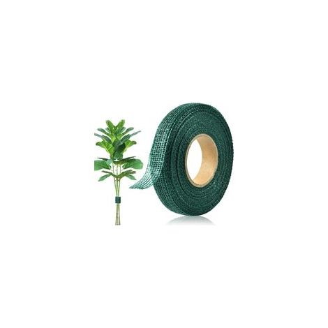 2 volumes,Attache Arbre 3cm x 50m, Liens pour Attacher Les Plantes Vert, Liens de Jardinage pour Ligatures, Ajustables Sangles d'arbre pour Fixer et Plantes Résistant Aux Intempéries