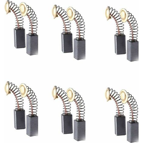Balais de Charbon,20 Pcs Balai Charbon decker,Balai Charbon Meuleuse,Durable,Utilisé pour Le Marteau éLectrique,Meuleuse D'Angle,Raboteuse éLectrique,Meuleuse éLectrique, Taille (6,5X7,5X13 mm) (1/4)