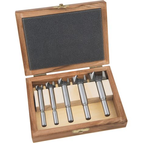 Alpen Forstnerbohrer Set Profi Sharp Shark 5 tlg 15 20 25 30 35 mm Holzkassette (1/4)