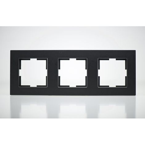 PLAQUE DE FINITION TRIPLE PLASTIQUE NOIR PANASONIC 92180653M (1/2)
