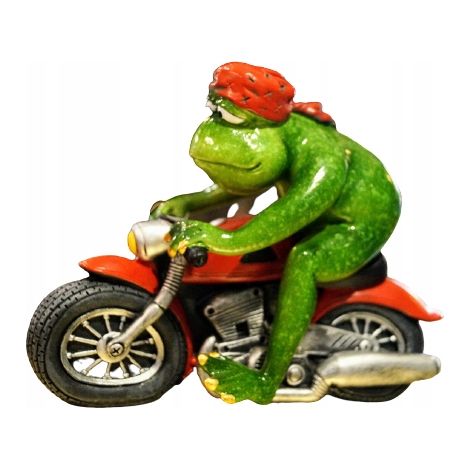 Frosch-Motorradfahrer-Figur 11x10x9 (1/4)
