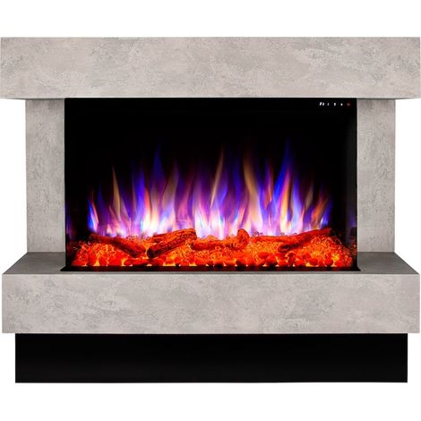 ART FLAME Cheminée électrique - Glow & Haiti 33 - 1500 W - Multicolore - Gris foncé (1/5)