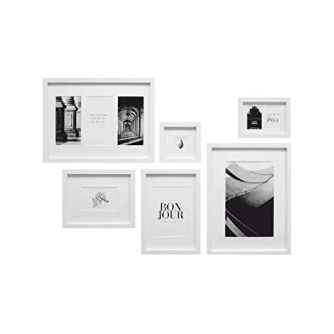 Deknudt Frames S46YK1WALL - Marco de Fotos (Madera, 13 x 13 cm, 13 x 18 x 25 cm, 30 x 40 cm, 20 x 30 cm, 10 x 20 cm, 5 x 5 cm, 6,09), Color Blanco (1/5)