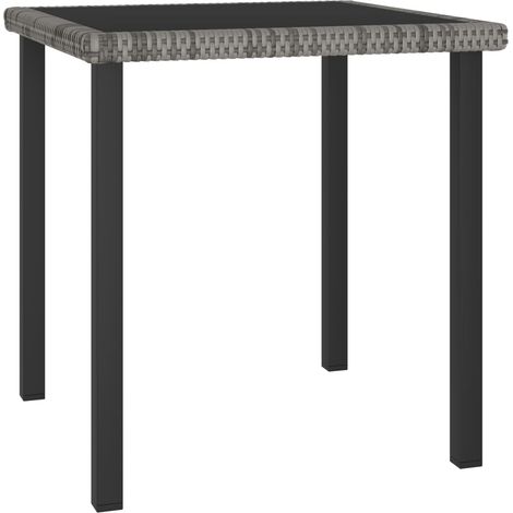 vidaXL Tavolo da Pranzo da Giardino Grigio 70x70x73 cm in (1/4)