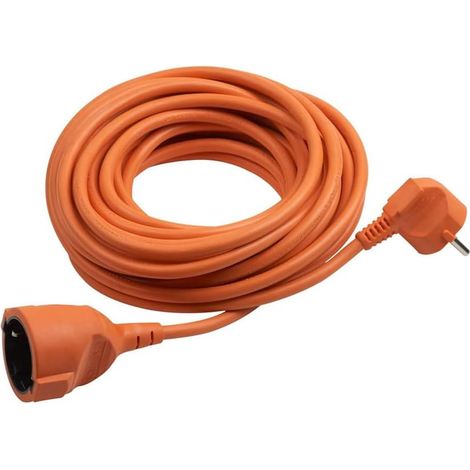 1 Rallonge De Jardin 3 X 1,5 Mm, 10 Mètres, Orange, Flexible Pour Arrosage Extérieur