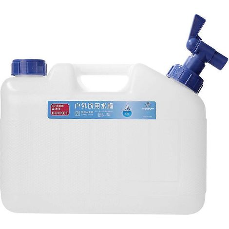 Réservoir d'eau portable de 10 L/15 L avec 2 supports pour le camping, la randonnée et les pique-niques, équipé d'un robinet pour le lavage.
