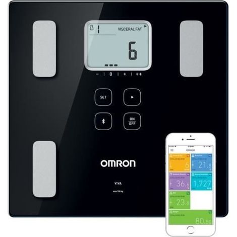 Balance électronique personnelle Omron VIVA Square noire (1/5)