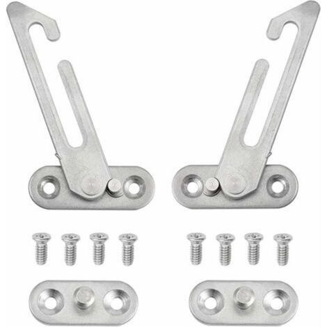 Kit de 2 limiteurs de fenêtre en PVC avec fixation en acier inoxydable 304, vis incluses – pour fenêtres gauche et droite (1/5)