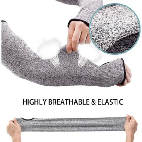 Lot de 2 manchons de protection pour les bras, résistants aux coupures et aux coups de couteau, respirants, niveau de protection 5. (1/5)