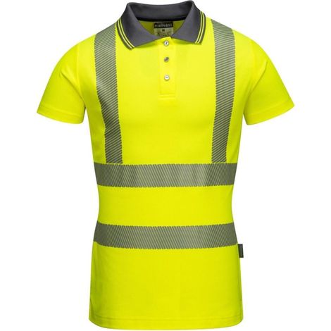 Polo haute visibilité femme Portwest Jaune L (1/3)