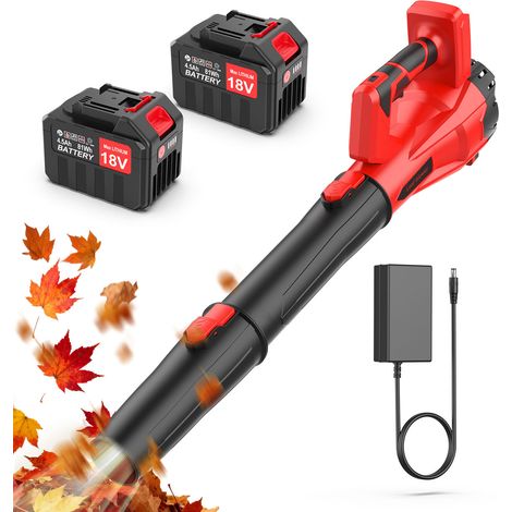 INNOPOWER Souffleur de Feuilles Electrique sans Fil Puissant avec 2 Batteries 4.5Ah 6vitesses 180MPH pour Nettoyer Feuilles Neige Poussière