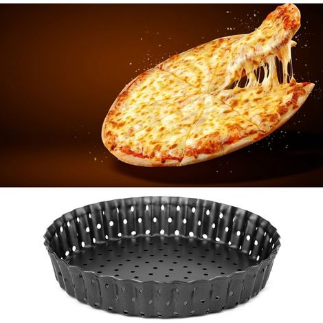 Moule à pizza antiadhésif épais en acier au carbone pour usage domestique, plaque de cuisson, ustensiles de cuisine (S (5 pouces)) (1/5)