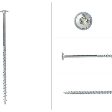 Tellerkopfschrauben Verzinkt 6 x 160 mm Torx 30 - Schachtel 50