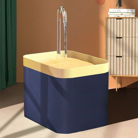Fontaine à eau pour chat 1,5 L – Filtration automatique silencieuse – Débit réglable 3 niveaux – Matériaux de qualité alimentaire – Bleu – Hklffja (1/3)