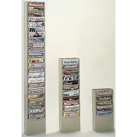 Porte-revues, 23 poches, Acier, Beige, montage , Pose Libre ( Prix pour 1 )