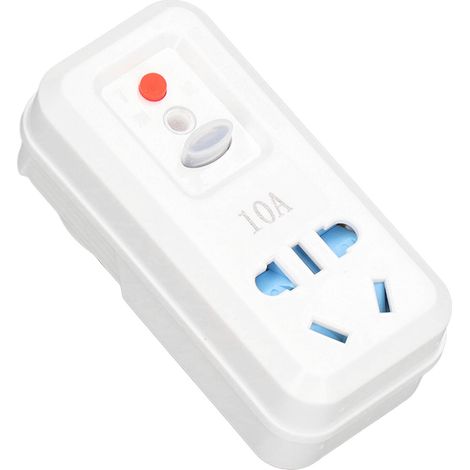 Adaptateur de prise avec disjoncteur différentiel 10 A, prise AU 220 V (1/5)