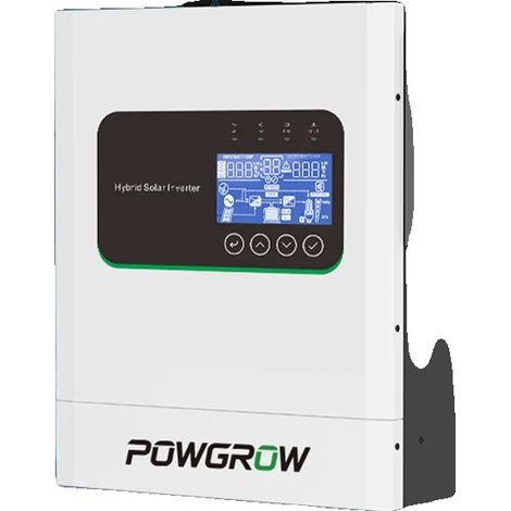 Inverter solare off-grid, 5000 W, 24 V CC, tensione a circuito aperto 500 V CC, potenza fotovoltaica 9000 W, corrente di carico 160 A (1/5)