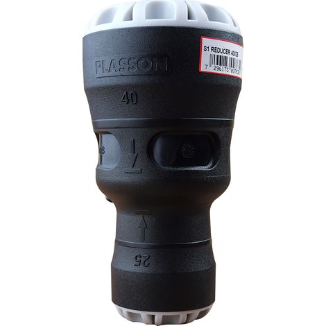 Manchon réduit encliquetable Ø40x25 tube PE - Série 1 - Plasson (1/4)