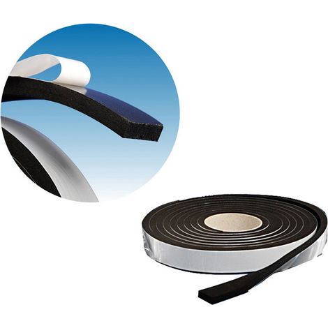 1PZ PARAFREDDO IN GOMMA mt. 10 mm. 15x5 - Nero