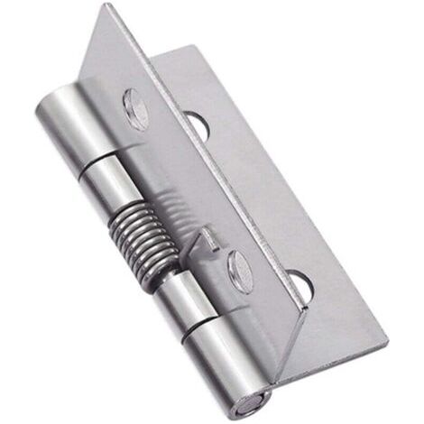 4 pièces charnières à ressort à ouverture fermeture automatique, charnières de porte à ressort en acier inoxydable 304, charnières à fermeture automatique pour portes invisibles (1/4)