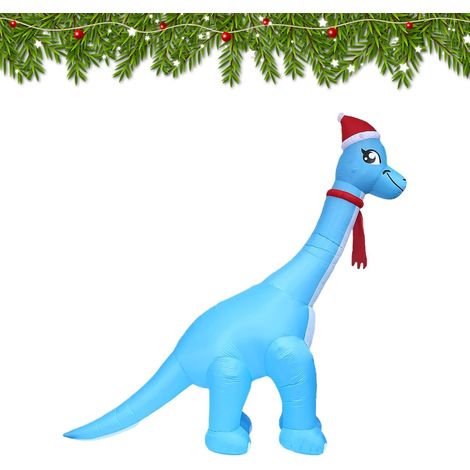 Géant Gonflable de Noël,Dinosaure LED 3.6m - Décoration Extérieure Gonflable pour Fêtes - pour Porte d'Entrée Patio Fête de Halloween et Noël (1/5)