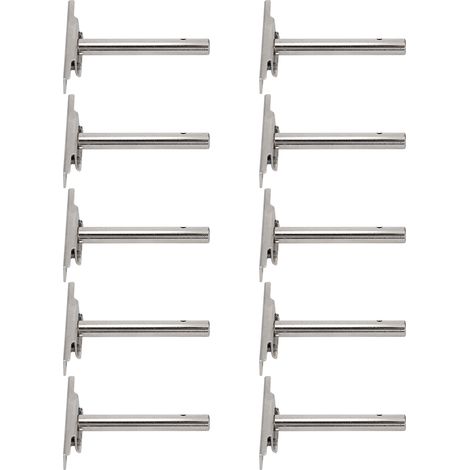 Lot de 10 supports d'étagère invisibles pour étagères murales et meubles en bois (1/5)