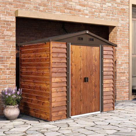Abri de jardin braun en stahl Kunststoff 235,7 x 152 x 208,7 cm (1/5)