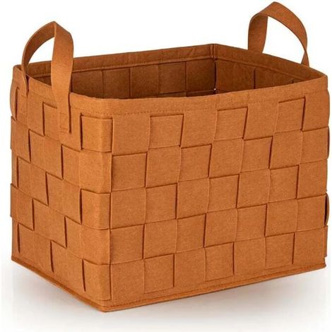 Sac de rangement en feutre N8WERK L - 40 x 30 x 30 cm - Rouille (1/5)