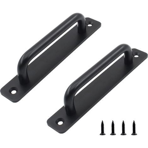 Set mit 2 Türgriffen, Schiebetürbeschläge aus Aluminiumlegierung, moderne Griffe für Holztüren, Glastüren, Metalltüren, Fenster, Scheunen, Schränke, Schubladen, Küchen (1/5)