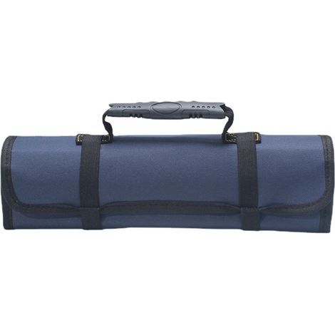 Werkzeugtasche zum Aufrollen aus Oxford-Gewebe, mehrere Taschen, dicker Tragegriff, Reißverschluss, für Elektriker, blau (1/4)
