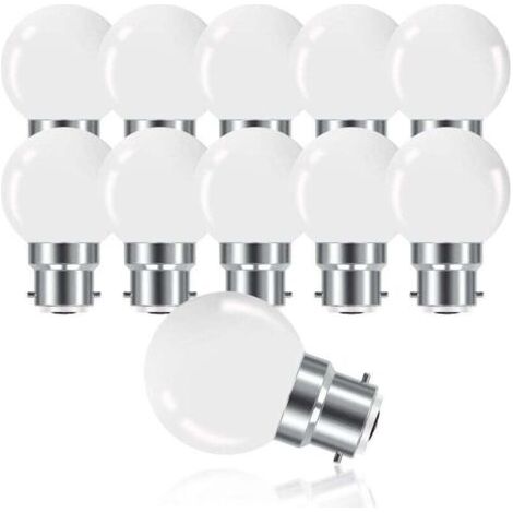 Filiyano-Ampoule LED à baïonnette B22 3W, mini ampoule balle de golf B22 G45, blanc chaud 3000K, 280LM, non dimmable, lot de 10 [Classe énergétique G] (1/5)