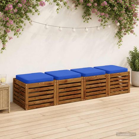 vidaXL Cojines de Asiento de 4 Piezas VUGHT 4 pcs 100% Poliéster (1/5)