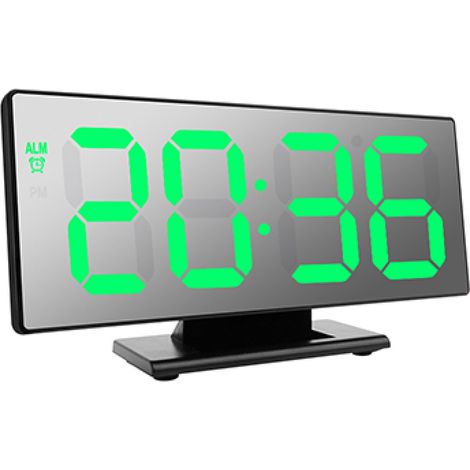 Réveil de bureau électronique multifonction avec affichage de la température, fonction snooze et veilleuse, grand affichage LED. (1/5)