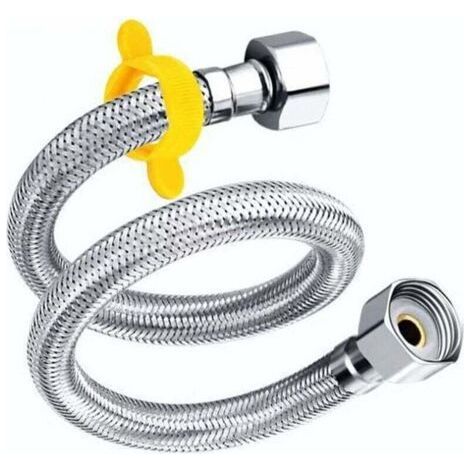 1 Pcs Flexible Shower Hose, Anti-Kink Flexible, Universal Shower Hose for Shower Head and Handheld Bidet Shower Head in Bathroom, Garden(Silver) (1/4)