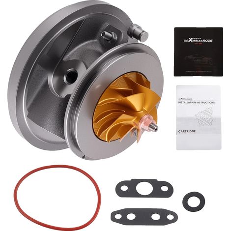 Cartucho turbocompresor, refrigerado por agua, peso de 2000 g, compatible con furgonetas medianas 2.4L D y camionetas pickup 2.4L D, tipo cojinete flotante. (1/5)